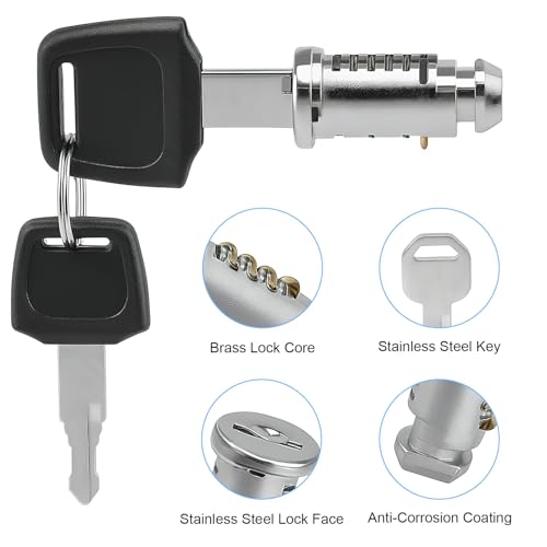 UOCAI 4 Stück Dachbox Schloss Schlosskerne für Thule Fahrradträger, Schlüssel und Schließzylinder für Thule Dachbox, Fahrradträger Zubehör Dachgepäckträger mit Ersatzschlüssel