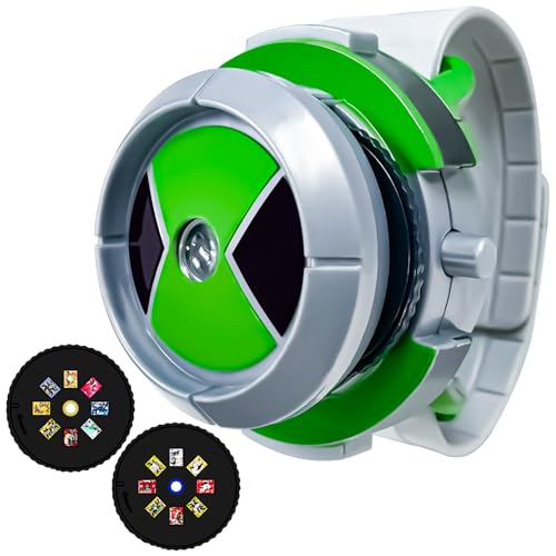 Elie&Eason Children's Projection Watch, Ben 10 Omnitrix Watch, Adjustable Projection Ben 10 Kids with Projector Projection Action Figure Model Children's Gift Elie&Eason Children's Projection Watch, Ben 10 Omnitrix Watch, Adjustable Projection Ben 10 Kids with Projector Projection Action Figure Model Children's Gift