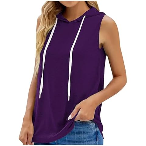 KUIH Women's Summer Hooded Tank Top Cover