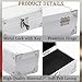 Hipiwe Lockable Cash Box Aluminium Alloy Money Box for Cash Money Storage Box Cash Box with Lock Single Row Currency Tray Cash Organizer Piggy Bank