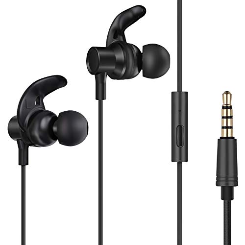 LETSCOM Wired Headphones, Crystal Clear Sound in-Ear Earbuds with Microphone, Lightweight 3.5mm Head - //coolthings.us