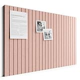 Bumusty Filz Pinnwand 90 x 60 cm, 6er Pack, Korktafel Alternative mit 40 Klebepads, Visionboard, Fotowand & Memoboard für Büro, Kinderzimmer & Schule, Rosa