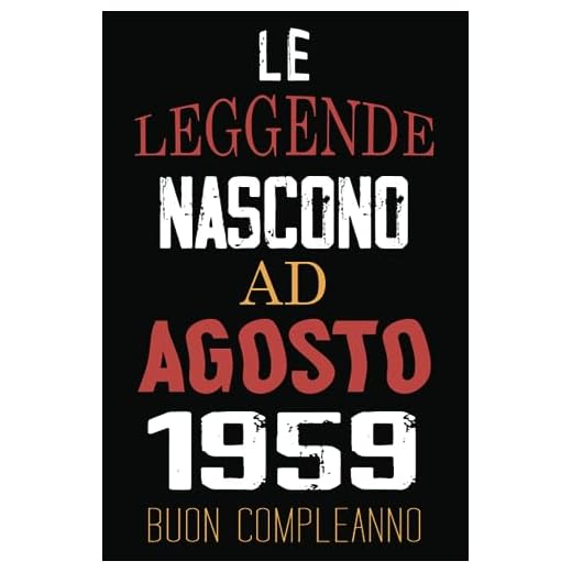 Le Leggende Nascono Ad Agosto 1959: Idea regalo originale e divertente di 64 anni per donne e uomini. Taccuino a righe