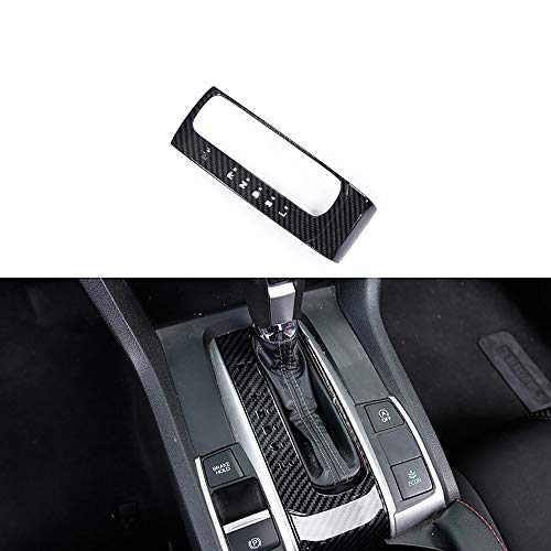 Kadore Carbon Fiber Interior Shift Gear Panel Cover Trim for Honda Civic 2016-2018 LHD at (not for Sport Model)