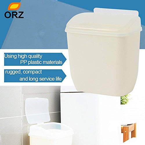 Cxp Wall-Mounted Trash Solid Color Seamless Paste Kitchen Cabinets Bathroom Storage Debris Box #TOP3