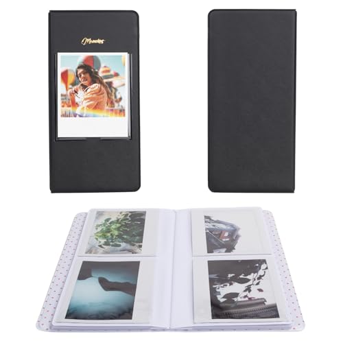 Rieibi Fotoalbum för Fujifilm Instax Wide210/Wide300/Wide400 kamera, album för polaroid, 8,4 x 11,3 cm bred film 64 fickor fotoalbum för Instax Wide 400 album, för polaroidalbum fotolagring