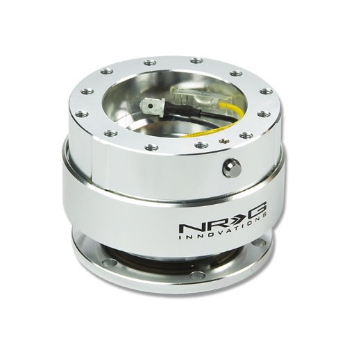 nrg chrome steering wheel - NRG Innovations, SRK-100S, 6 Hole Steering Wheel Silver Chrome Quick Release Hub Adapter Gen 1.0 SRK-100S