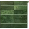 10-Pack Green Peel and Stick Backsplash Tiles 12"x12" Self-Adhesive Stick On Waterproof Vinyl Wall Tile for Kitchen Bathroom