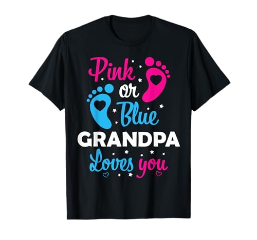 Gender Reveal Grandpa Grandfather Family T-Shirt