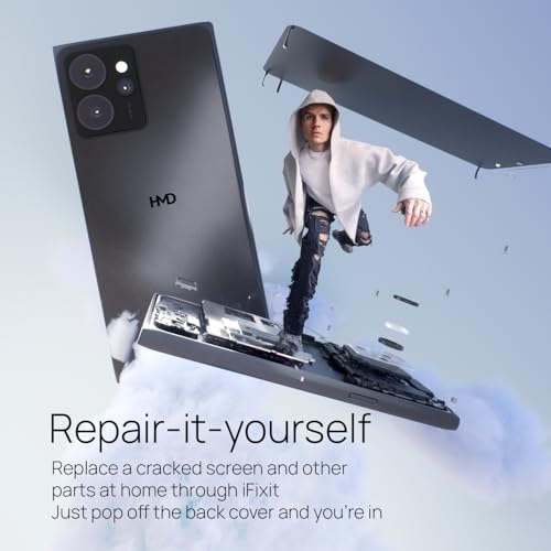 Image of HMD Skyline 5G | Android 14 | Unlocked Smartphone | Dual SIM | US Version | 8 /256GB | 6.55 inch 144Hz pOLED Screen | 108MP Triple Camera | 50MP Selfie Camera | Twisted Black