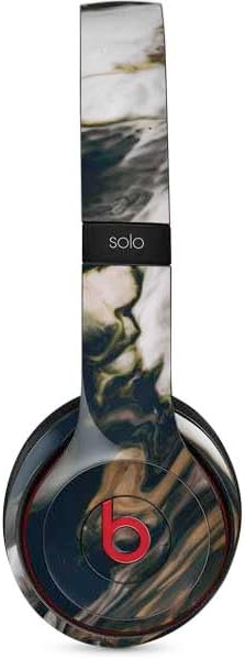Skinit Decal Audio Skin Compatible with Beats Solo 3 Wireless - Copper and Black Marble Ink Design