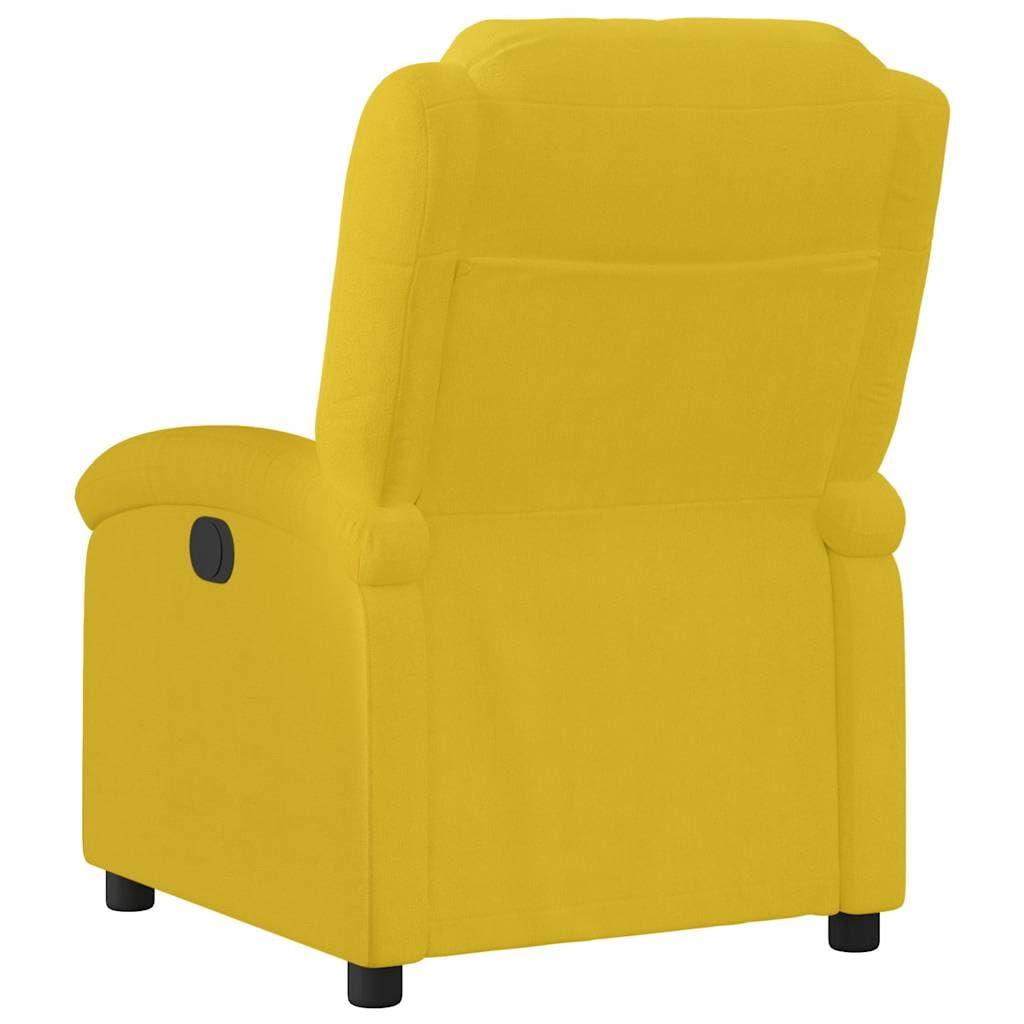 Fauteuil Inclinable Manuel de Relaxation en Velours Jaune