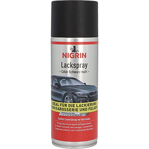 NIGRIN 74112 Lackspray schwarz matt 400 ml
