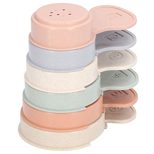 Boloramo Stacking Cup, Interactive Portable Abs Porous Bottom Educational Toy Bath Stacking Cup For Beach For Home Bathroom #TOP7