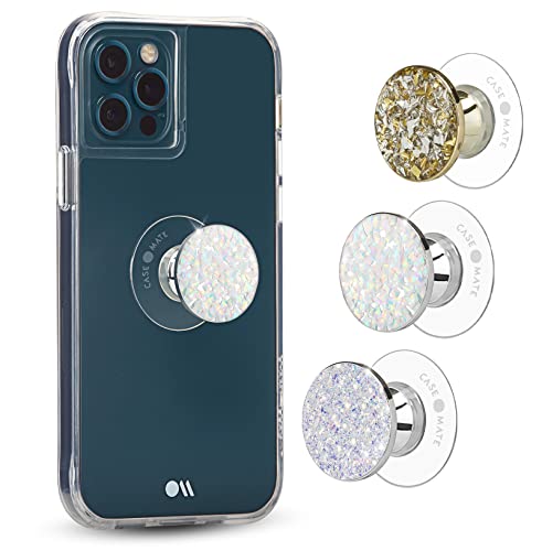 Case-Mate - Minis - Phone Grip - Cell Phone Holder - Suction Cup Cell Phone Stand [Removable for Wireless Charging] for iPhone 14 Pro Max/ 13 Pro Max/ 12 Pro Max/ S22 Ultra - Stardust/Gold/Diamond