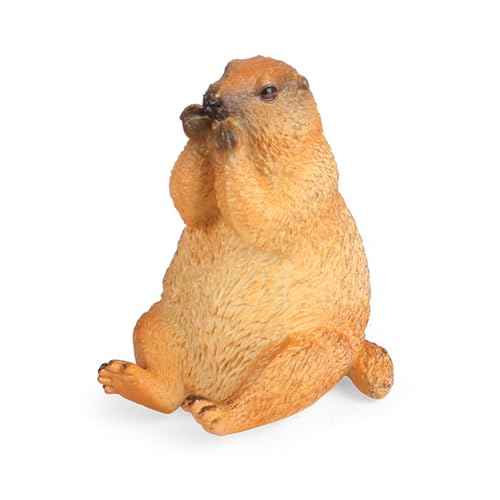 JOKFEICE Animal Figurines, Realistic Marmot Fairy Garden Accessories, Learning Toys for Christmas Birthday Cake Topper Gift for Kids