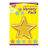 TREND I Love Metal Stars Classic Accents Variety Pack, Classroom Bulletin Board Cut Outs, 5-1/2 to 6 Inches, 36 Count
