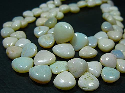Opale d'Australie en coeur briolette de 7-10mm sur fil de 7 pouces pour perles de bijoux
