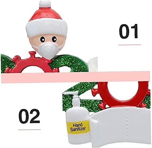 Aoof Christmas Tree Ornaments, Personalized Family Ornament Holiday Hanging Pendants Diy Name Blessing Resin Snowman For Christmas Eve Home Party Decorations Xmas Gift #TOP4