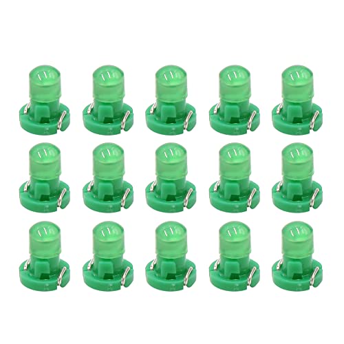 15 piezas bombillas LED verde 12V T3 para auto miniatura 1