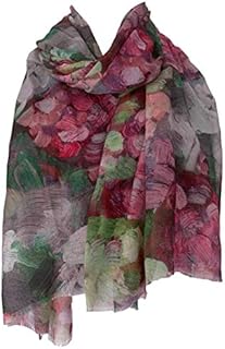 Purple Possum® Floral Scarf Pink Green Abstract Flowers Large Cerise Lime Flower Shawl Ladies Lightweight Wrap