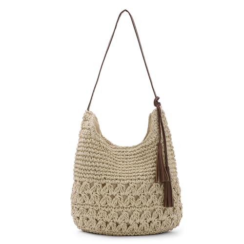 Freiesoldaten Mujer Tejido de Paja Bolso Bandolera Playa de Verano Bolso Tote Hecho a Mano Ganchillo Bolso Hobo Para Vacaciones y Días Festivos Freiesoldaten Mujer Tejido de Paja Bolso Bandolera Playa de Verano Bolso Tote Hecho a Mano Ganchillo Bolso Hobo Para Vacaciones y Días Festivos