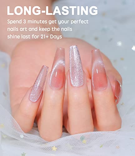 Cosmoo Nude Velvet Cat Eye Gel Nail Polish Smoothies Crystal Wide Magnetic Gel Nail Polish 9D Holographic Glitter Cat's Eye Magnetic Uv Gel Polish With Magnetic #TOP1
