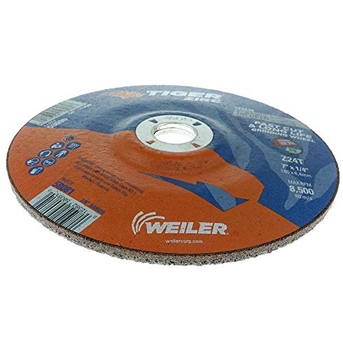 Image of Weiler 58082 9 inch x1 /4 inch, Tiger Zirc Type 28 Grinding Wheel, Z24T, 5 /8 inch-11 Nut (Pack of 10)