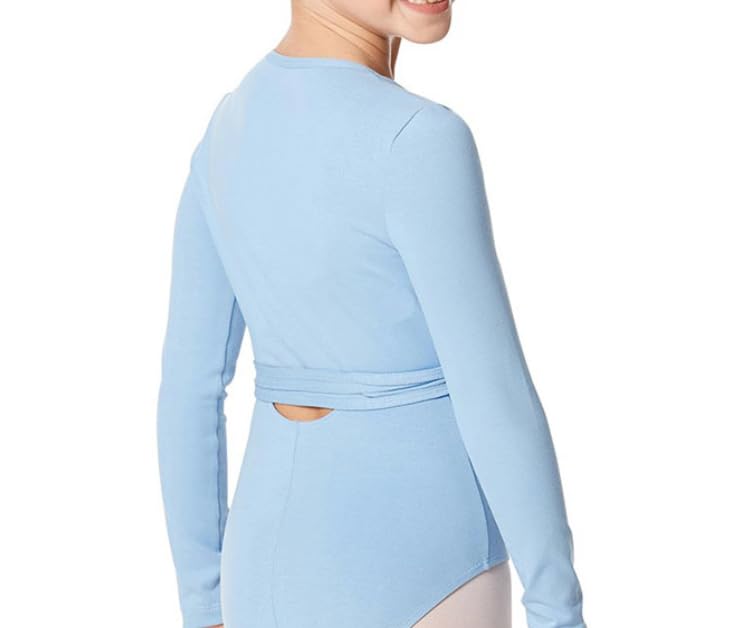 Ballet Dance Young Dancer Wrap Sweater Long Sleeved - Sky Blue - Child Small4