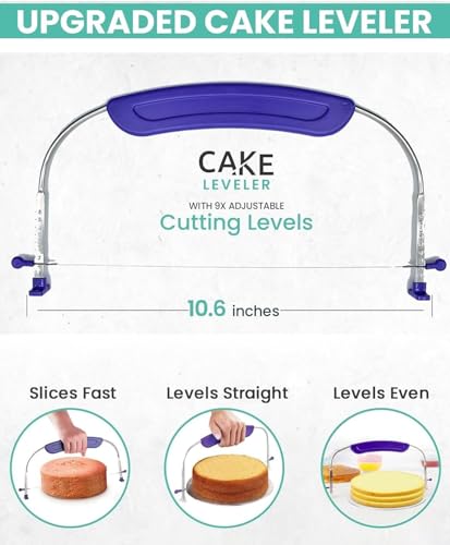 RFAQK 65 PCs Cake Decorating Kit with Cake Turntable-Cake leveler-24 Numbered Piping Tips with Pattern Chart & E Book- Straight & Offset Spatula-30 Icings Bags- 3 Icing Smoother Scraper Set - Image 4