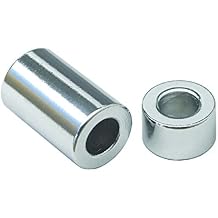 فاصل فولاذي مطلي بالكروم CY-CHROME-MPB506 بقطر داخلي 9/32 بوصة وقطر خارجي 5/8 بوصة وطول 1 بوصة، لمسامير بقطر 1/4 بوصة، عبوة من 5 قطع