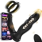 JIAYYA Prostate Massager Anal Vibrator Thrusting Vibrating with Vibrating Cock Ring,10 Modes Male Sex Toys for Men Anal Plug Anal Sex Toys Adult Toys Male Vibrator Butt Plug Anal Dildo