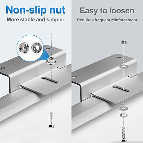 Solar Panel Mounting Bracket Aluminum Solar Panel Z Brackets Roof Solar Panel Bracket for RV, Boat, Wall, Caravans, Yacht and Other Off Gird Installation, Set of 4 Units - Thumbnail 2