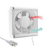 Window Fans With Exhaust And Intake 6 Inch 176 CFM Bathroom Window Exhaust Fan,Vertical Attic Window