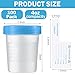 Geiserailie 100 Pack Disposable Urine Cup Specimen Cups with Lids and Tamper Evident Seal 4 oz Specimen Container Urine Sample Containers Urine Sample Cups for Collection and Testing(Blue Lids)
