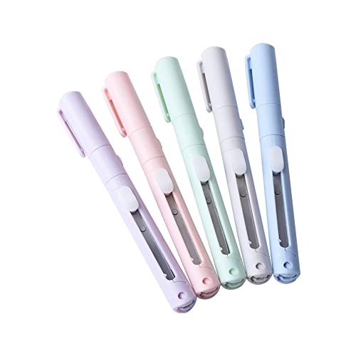 Mini Pen Style Shears,Folding Student Portable Scissor With Cover,Ceramic Pencutter Stainless Steel Shears(Purple) #TOP7