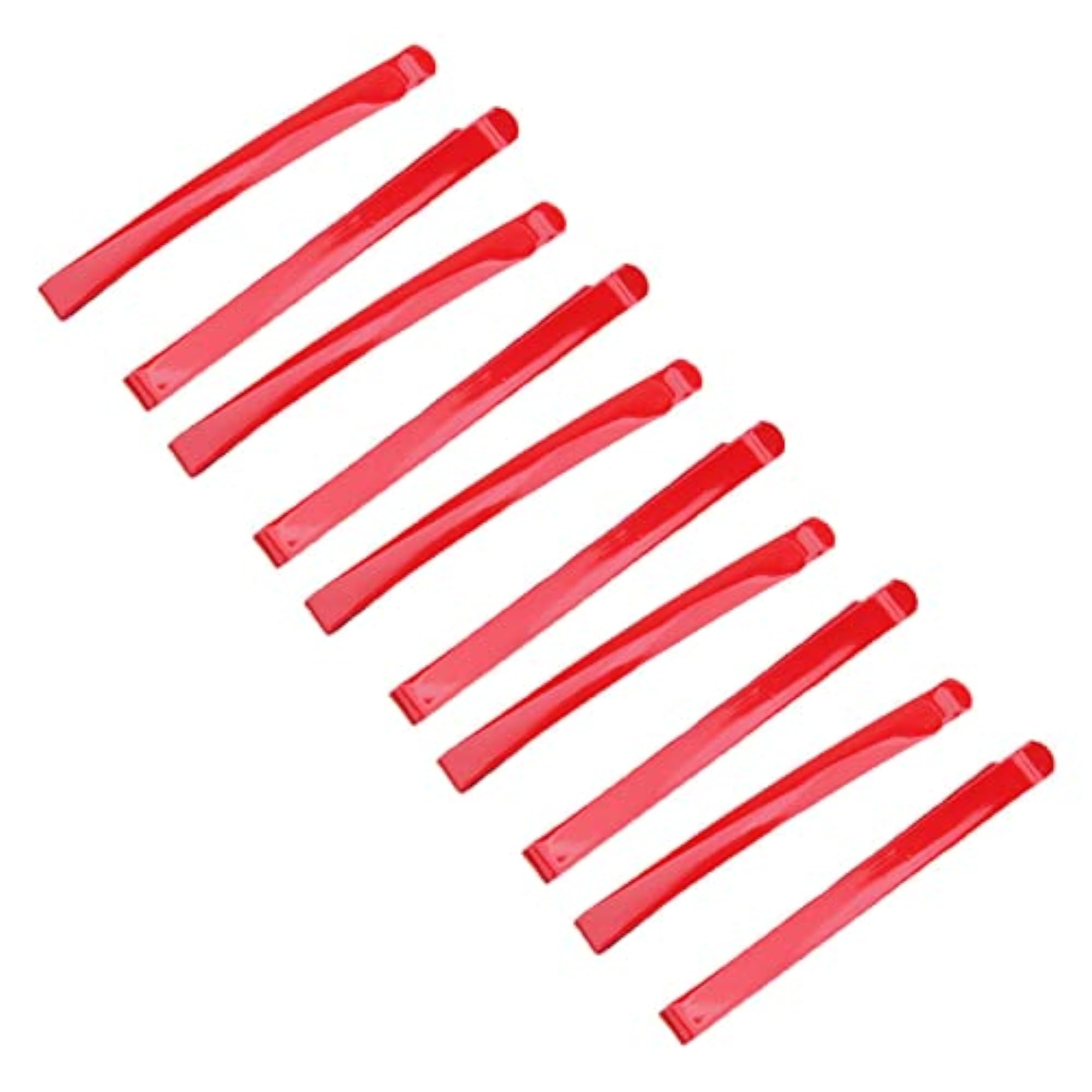 4x Anime Red Hairpins Flat Style Set