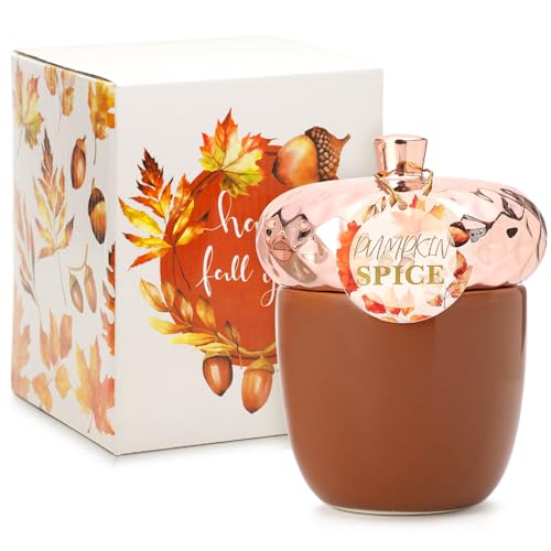 Pumpkin Spice Acorn Candle in Ceramic Jar