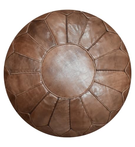 See the Good XL Echtleder Pouf - Handgefertigt - gefüllt...