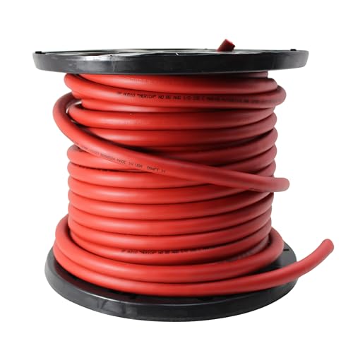 GP Car Audio 1/0 True AWG 100% OFC 0GA Pure Copper Power/Ground Wire Red Lot