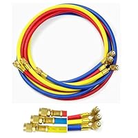 Klimaanlage Kältemittel Aufladeschlauch Ladeschlauch, 59.8 600-3000 psi Füllschlauch für Klimatisierung,1/4 Zoll Kältemittel-Füllschläuche für R134a R12 R2 R502, 3Farben