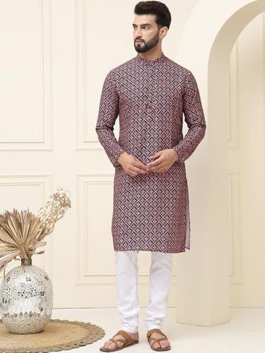 Image of SOJANYA (Since 1958 Men's Exquisite Silk Blend Kurta Elevate Your Festive Look-Crafted for Excellence