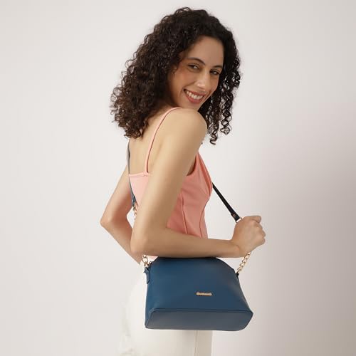Image of Fastrack Puff Sling with Detachable Pouch | Faux-Leather Women's Handbags | Sling for Casual Carry