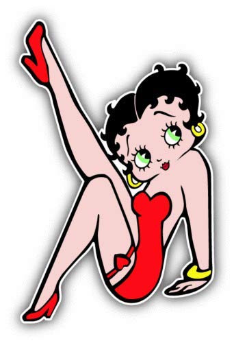 Betty Boop Legs Cartoon - Sticker Graphic - Auto, Wall, Laptop, Cell, Truck Sticker for Windows, Cars, Trucks