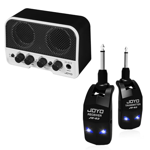 Sistema inalámbrico para guitarra JOYO JW-03 de 2,4 GHz y amplificador portátil para guitarra eléctrica JA-02 II de 5 W miniatura 1