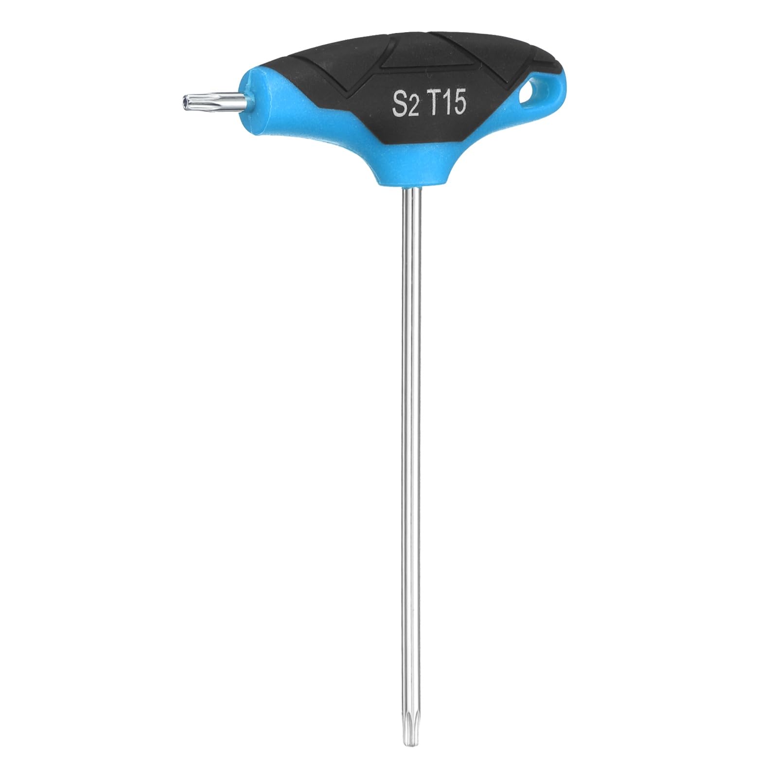 HARFINGTON T-Handle Torx Key Wrench T15 S2 Steel Dual End T-Key Wrench Torx Screwdriver Hex Keys Tool for Automotive Household Maintenance, Blue Black