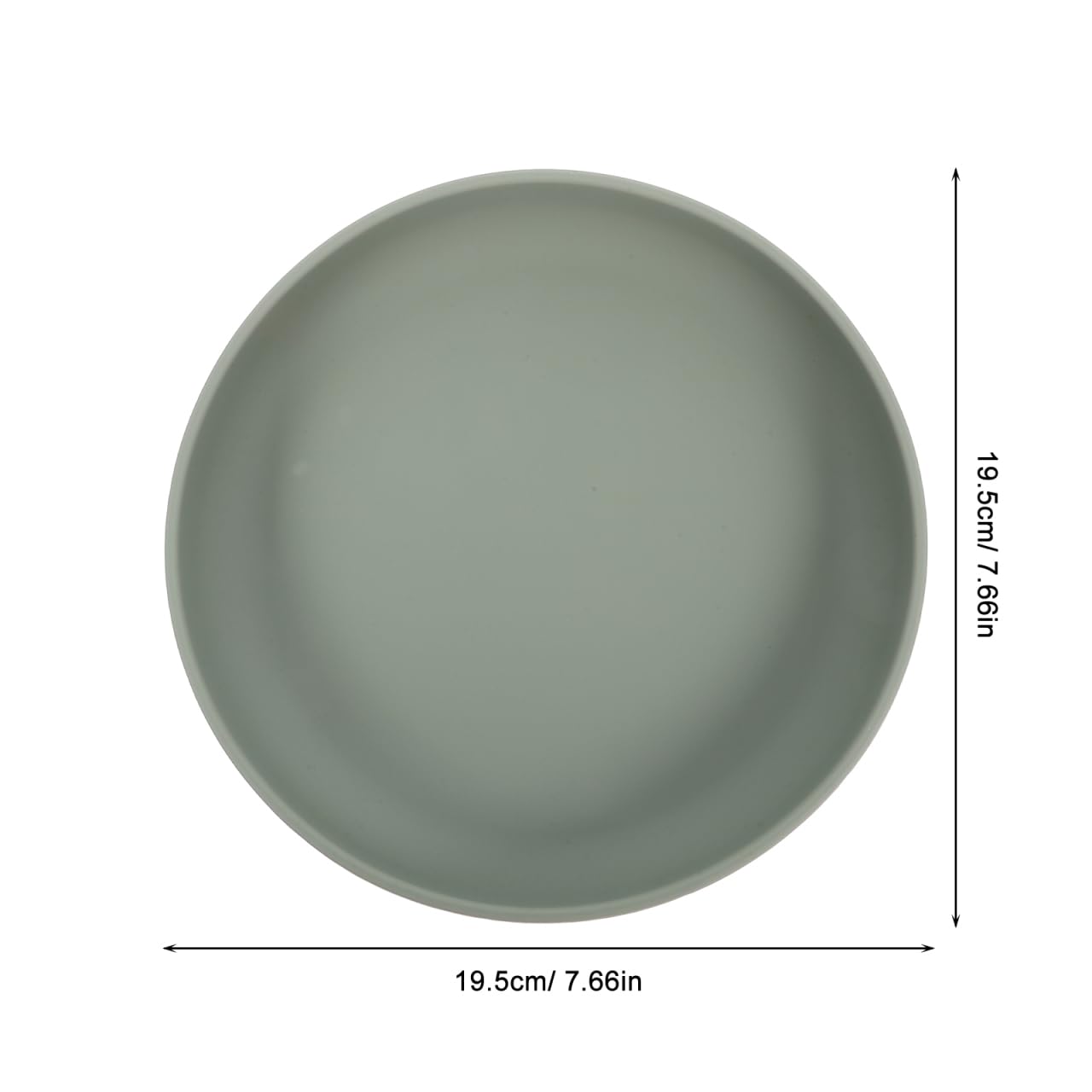 Healeved Assiette Ronde Anti-Déversement Silicone 7.68 Pouces Avec Ventouse Antidérapante Pour Personnes Âgées Et Handicapées Bord Surélevé Pour Aide Aux Repas