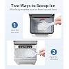 Nugget Ice Maker 40lbs/Day, Countertop Ice Maker Soft Chewable Ice, Ice Makers One-Click & Self-Cleaning, Crushed Pellet Ice Machine with Scoop&Basket for Home/Kitchen/Office, Stainless Silver