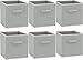 Simple Houseware Foldable Cube Storage Bins, 11-Inch Gray, 6-Pack Fabric Cubes Organizer for Closet or Shelves