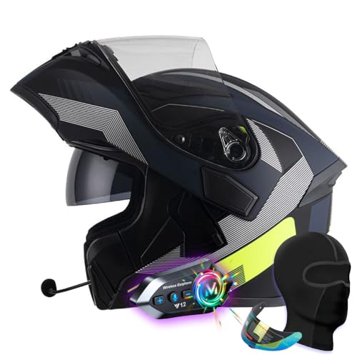 Casco abatible con bluetooth integrado que elimina el ruido e incomodidad 1